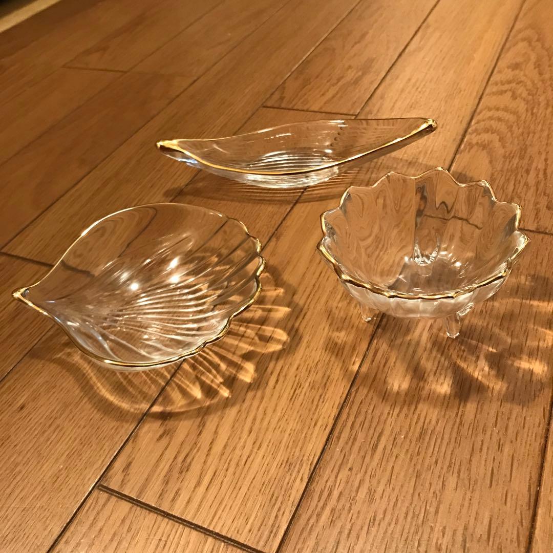 WACO 銀座和光　ガラス小鉢　3点セット