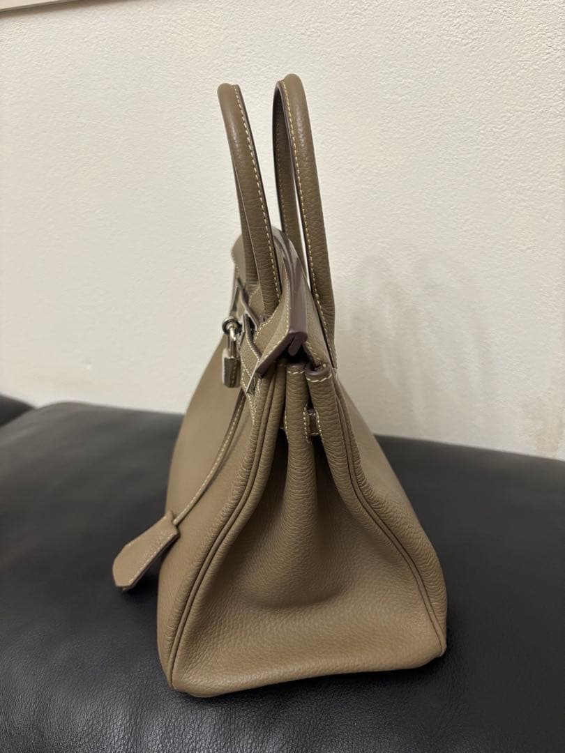 本革 人気エトゥープカラー ハンドバッグ