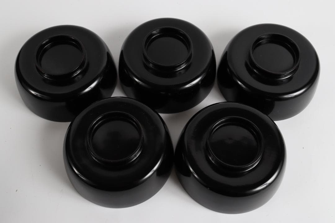 木製漆器 花蝶蒔絵 吸物椀 五客 漆芸④