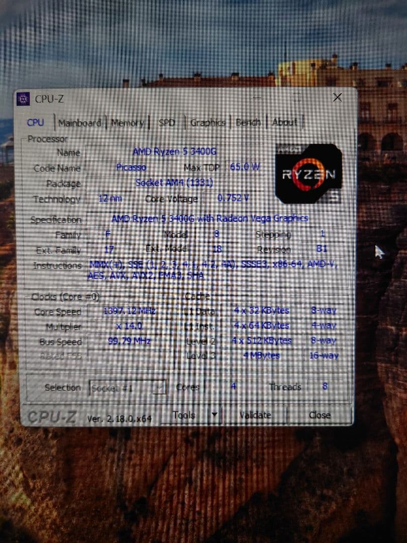 CPU ryzen 5 3400G cpu