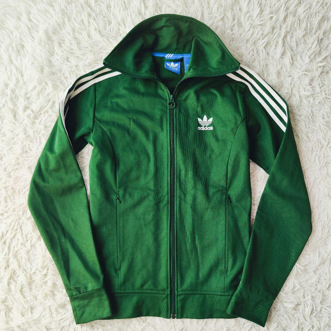 【希少セットアップ】アディダス★トラックジャケット+パンツ S相当 グリーン