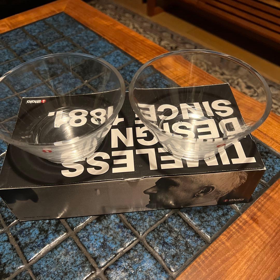 【新品未使用】イッタラ　カルティオボウル　廃盤　クリア　2個　②