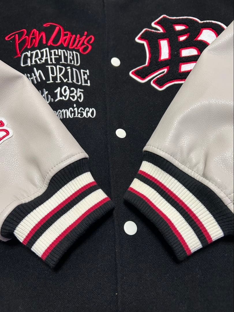 2*m様 BEN DAVIS スタジャン L ブラック/ベージュ　美品