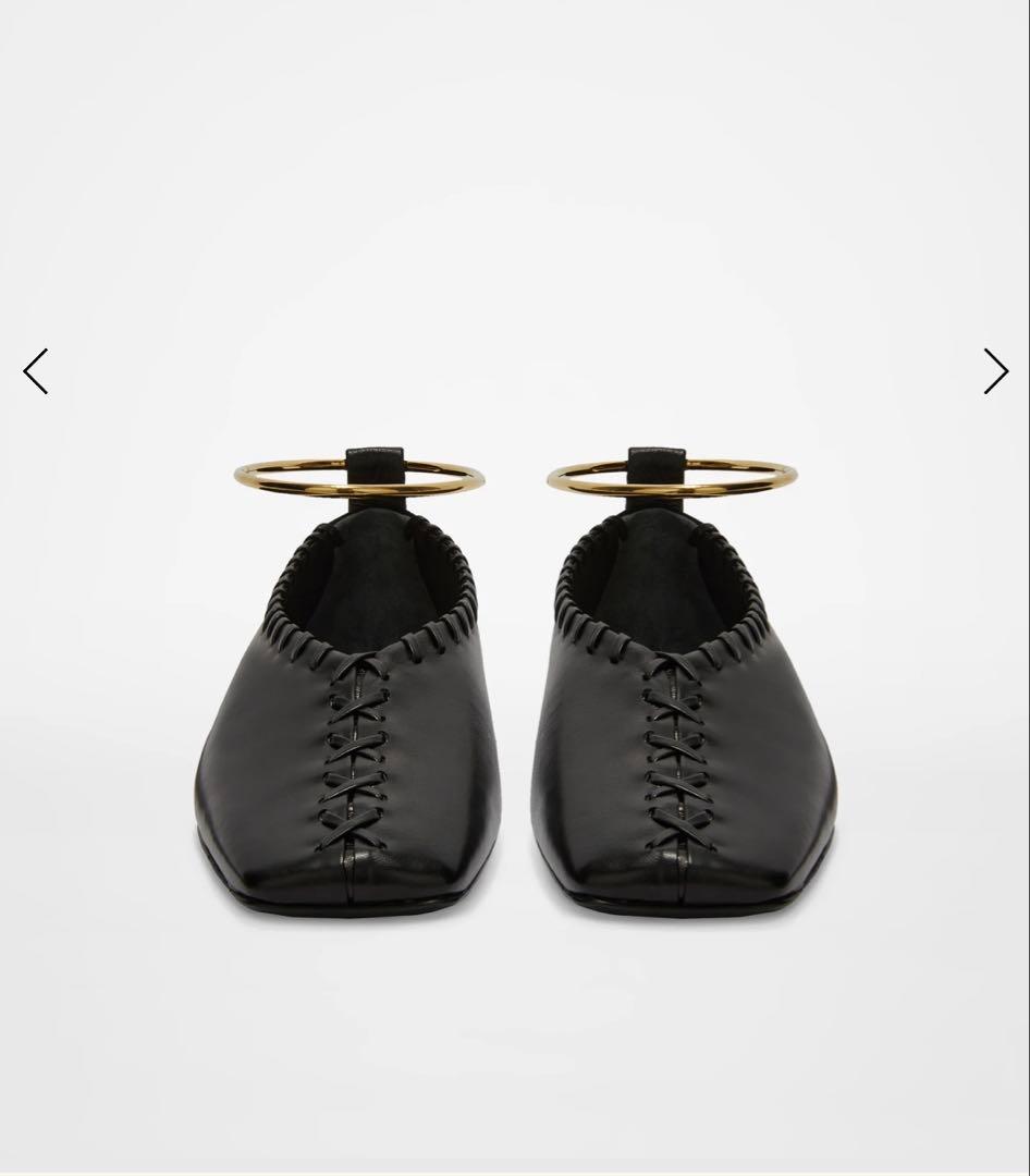 【正規品】JIL SANDER Ring バレリーナフラットシューズ35.5