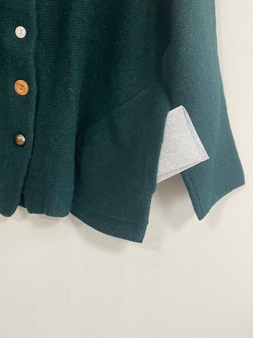 Brillage 深緑色カーディガン　ヤク100％Mお値下げいたしました❣️