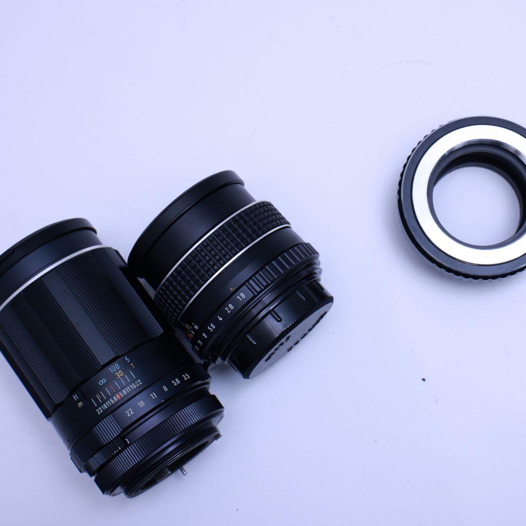 M42単焦点レンズ2本 マイクロフォーサーズマウントアダプター付き