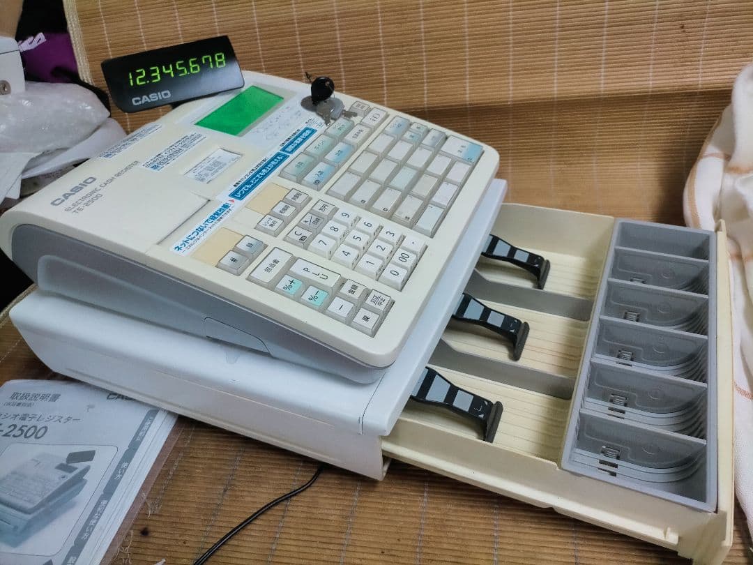 カシオレジスター　TE-2500　フル設定無料　コンパクト　090944