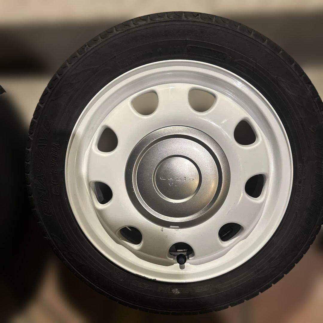 スズキアルトラパン純正155/65R14インチ ホワイトホイールセット