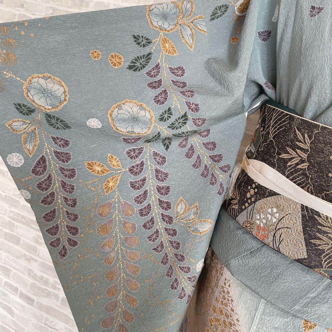 訪問着　フルセット　辻ヶ花　松　滴り　金彩加工　着物　P1