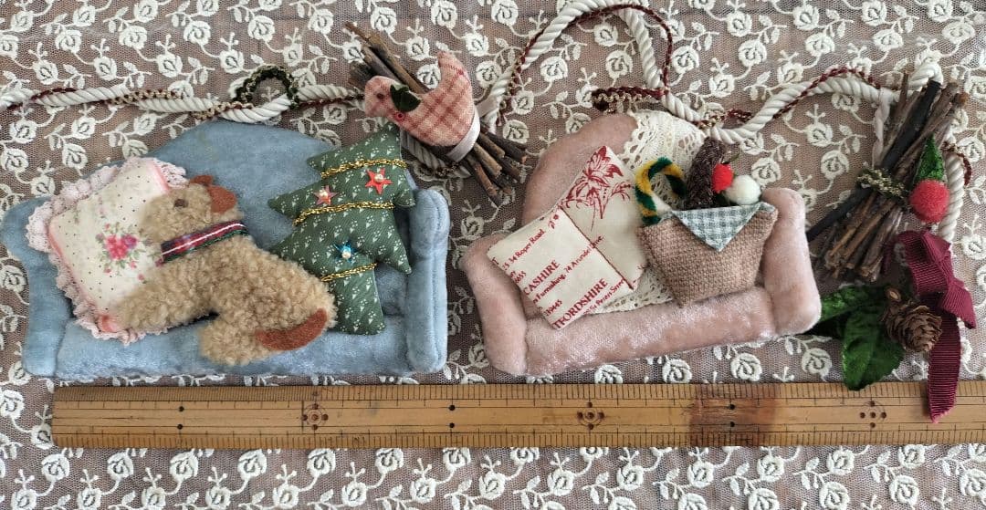 Manny　Xmasオーナメントとガーランド（布製）