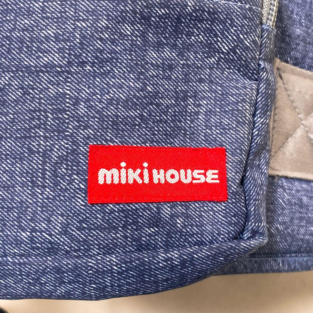 美品✨ミキハウス×ポグネー ベビーキャリア 抱っこひも 腰ベルト付 ブルー