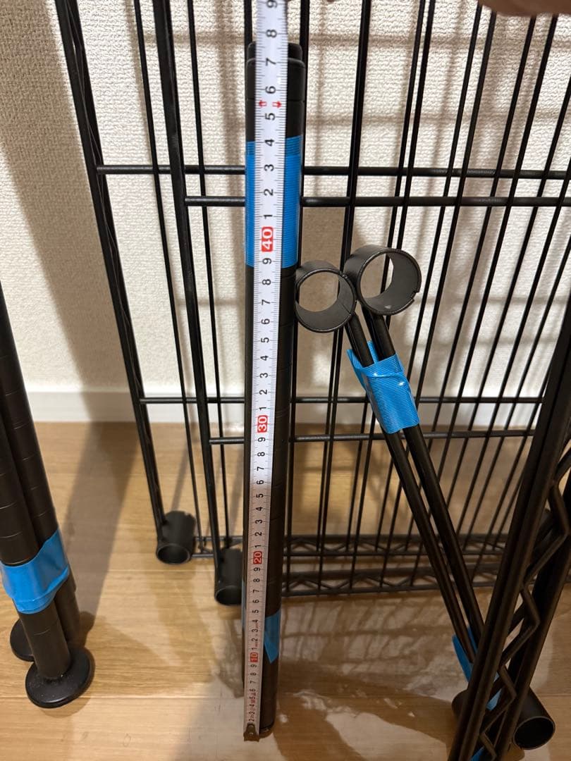 お値下げLuminous Noir スチールキッチンラック・天板セット