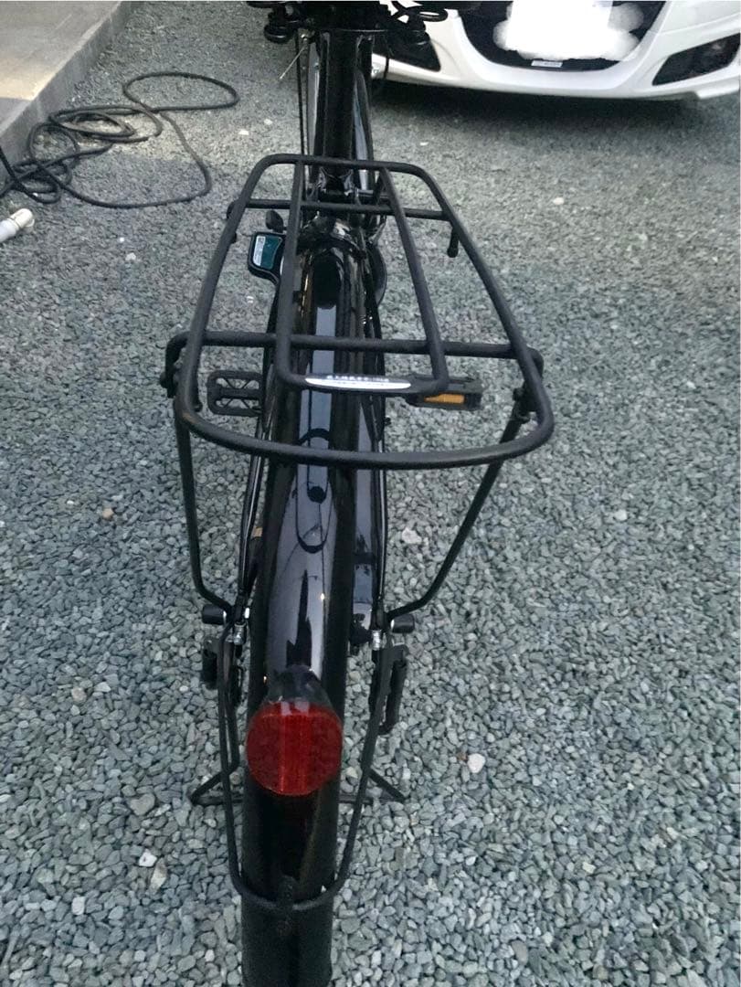 黒色 シティサイクル 26インチ 前バスケット付き