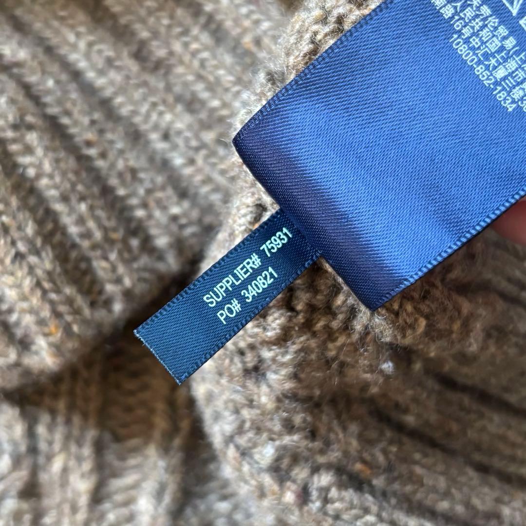 【XXLサイズ！✨】ポロラルフローレン　ケーブルニット　カシミヤ　ハーフボタン