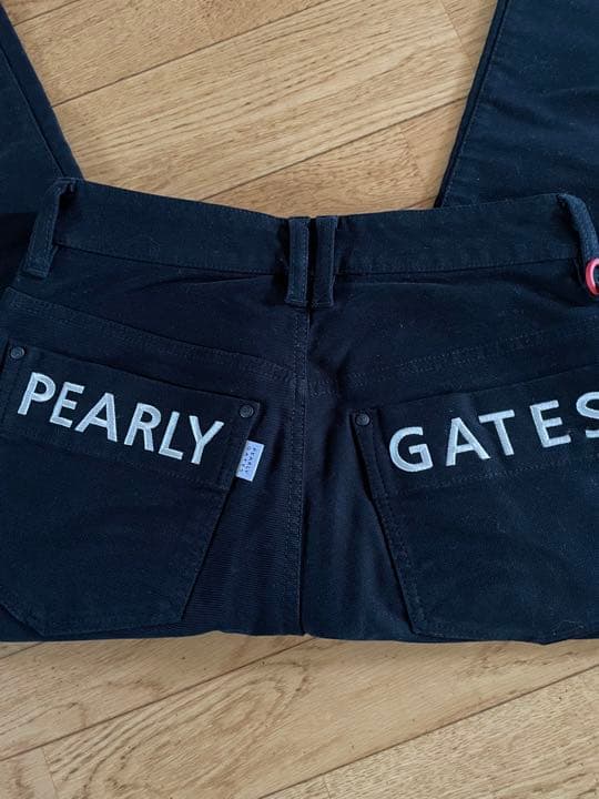 PG♡黒バック刺繍モールスキンストレッチパンツ00