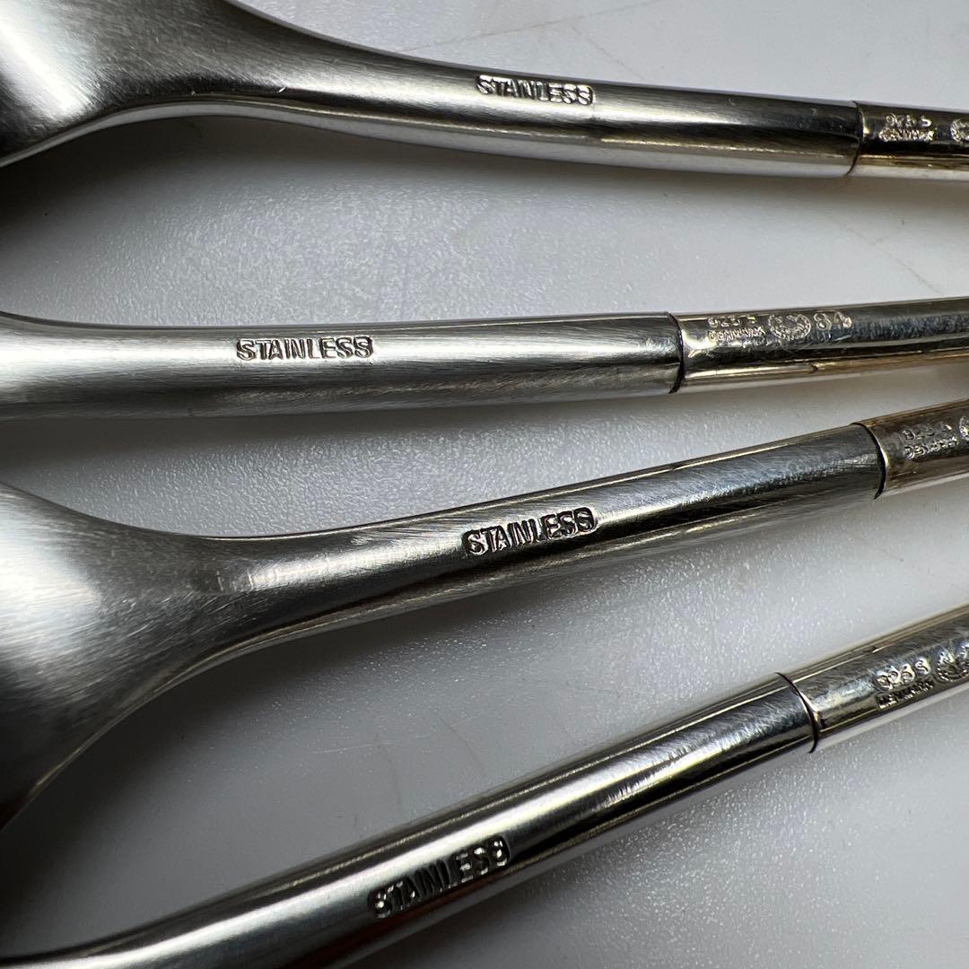 ジョージジェンセン　最高級ブロッサムティースプーン4本　共袋　53g/約10㎝