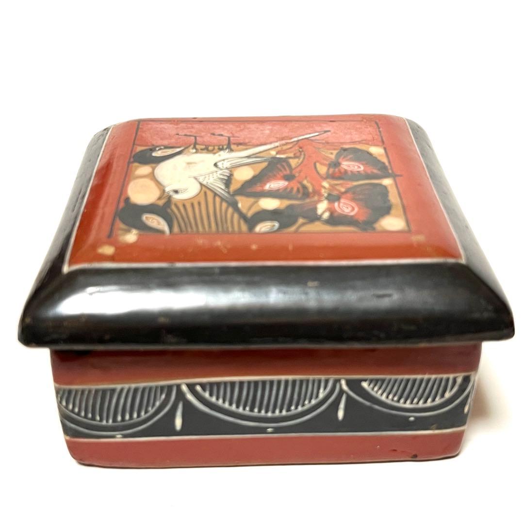 ■希少■メキシコ・トナラ陶器箱■ヴィンテージ・トナラ焼き・Mexico・小物入れ