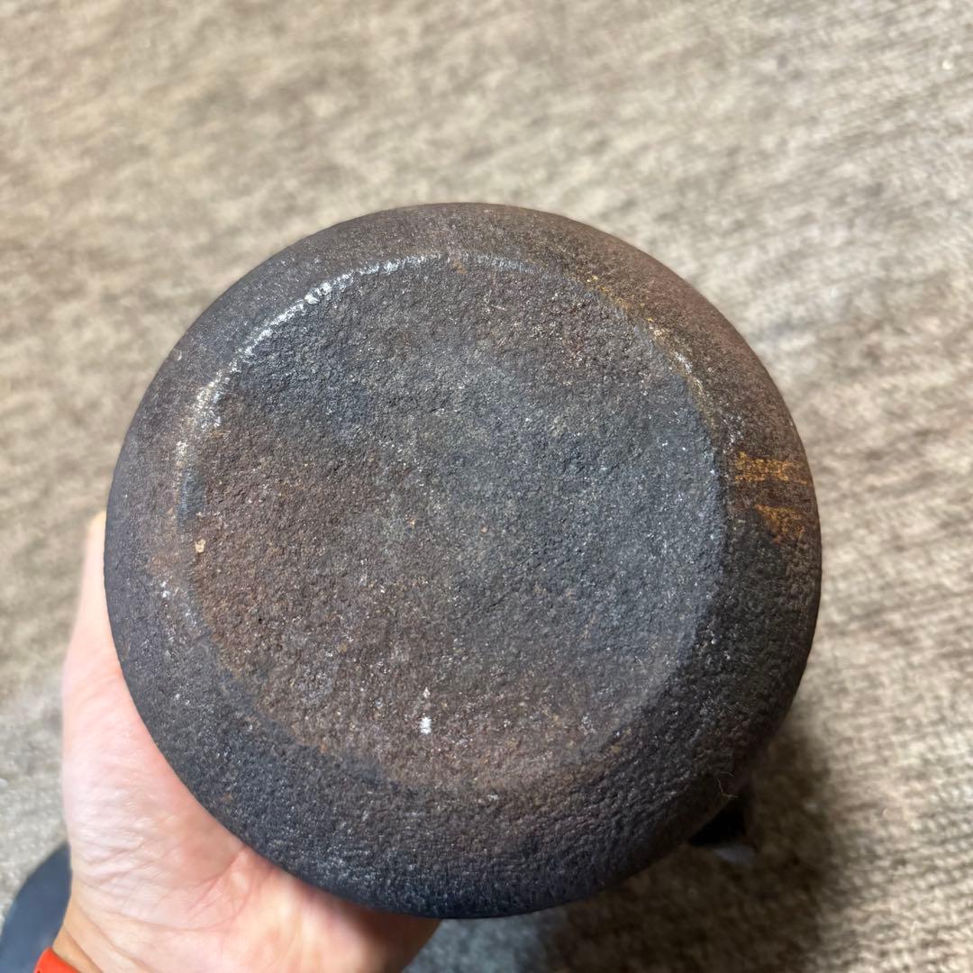 鉄瓶　銀摘付　鉄器　 アンティーク　骨董品　レトロ　鉄びん　茶道具