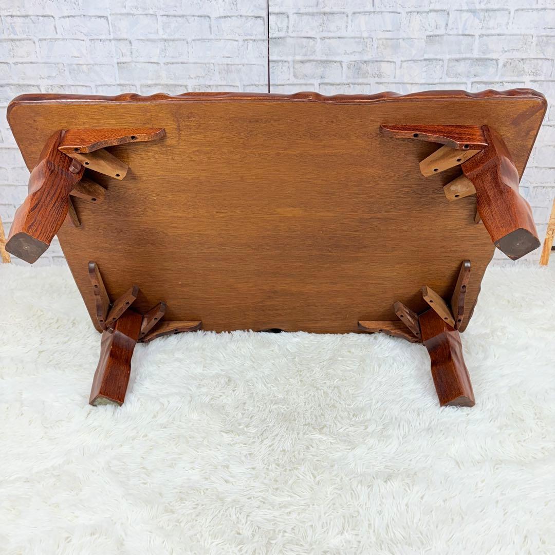 座卓 ローテーブル 木製 長方形 家具 和風 ダークブラウン 折りたたみ