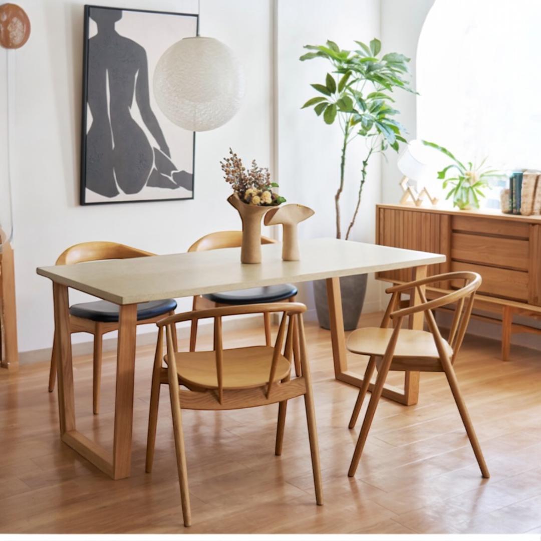 【美品】LIVING HOUSE トランク2 チェア オーク無垢材 小林幹也