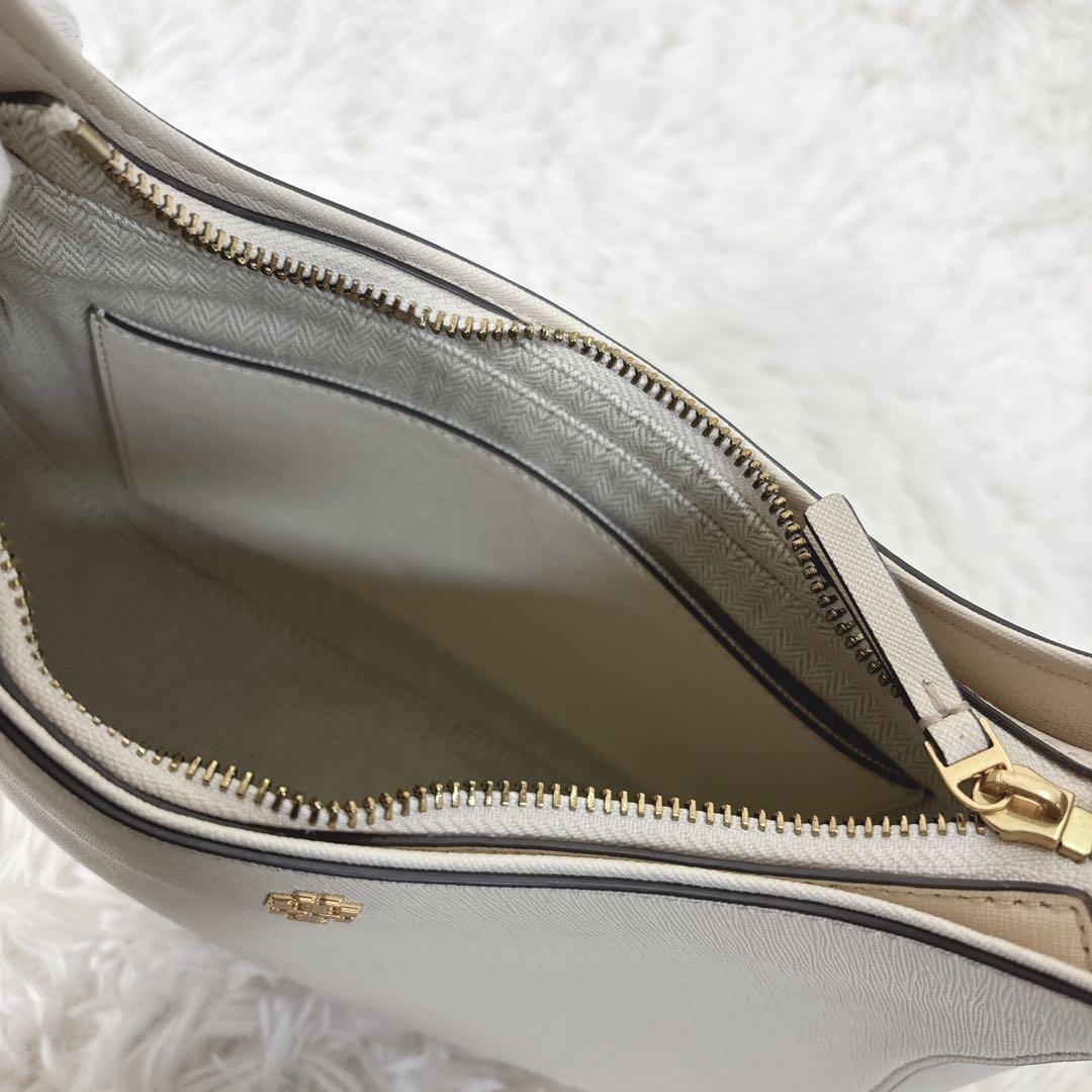 トリーバーチ アクセサリーポーチ エマーソン サフィアーノレザー　白