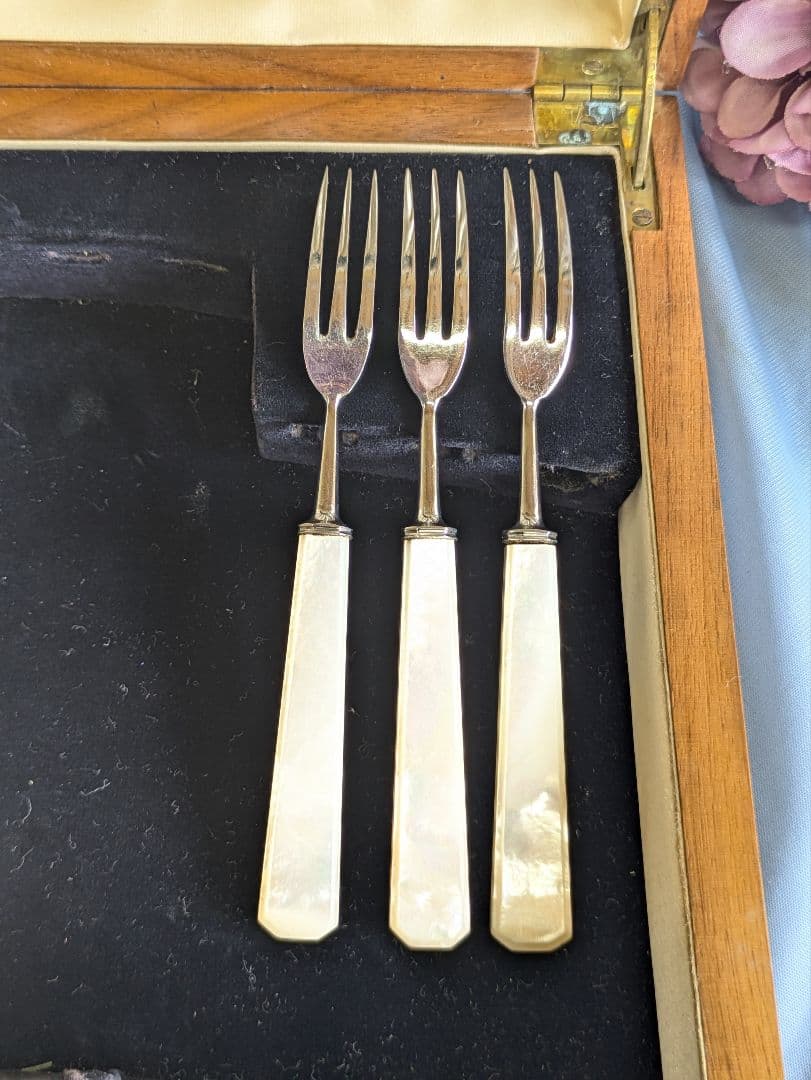 英国 アンティークカトラリー FIRTH STAINLESS マザーオブパール