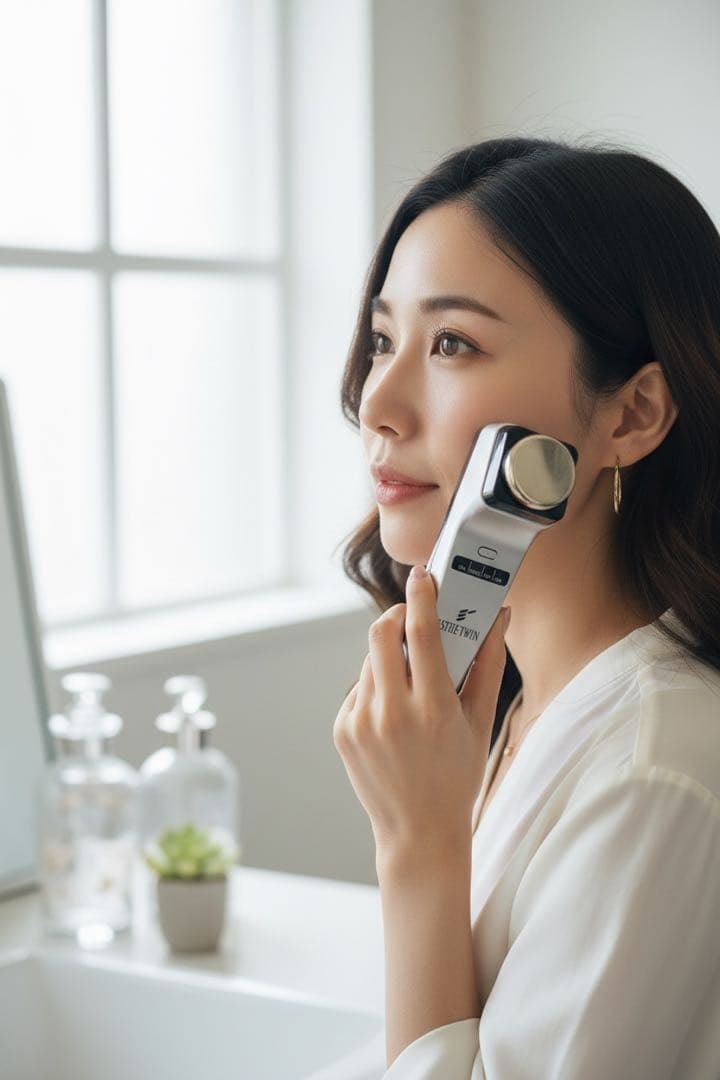 ESTHETWIN 美顔器 シルバー/レッド 2000 gel付き