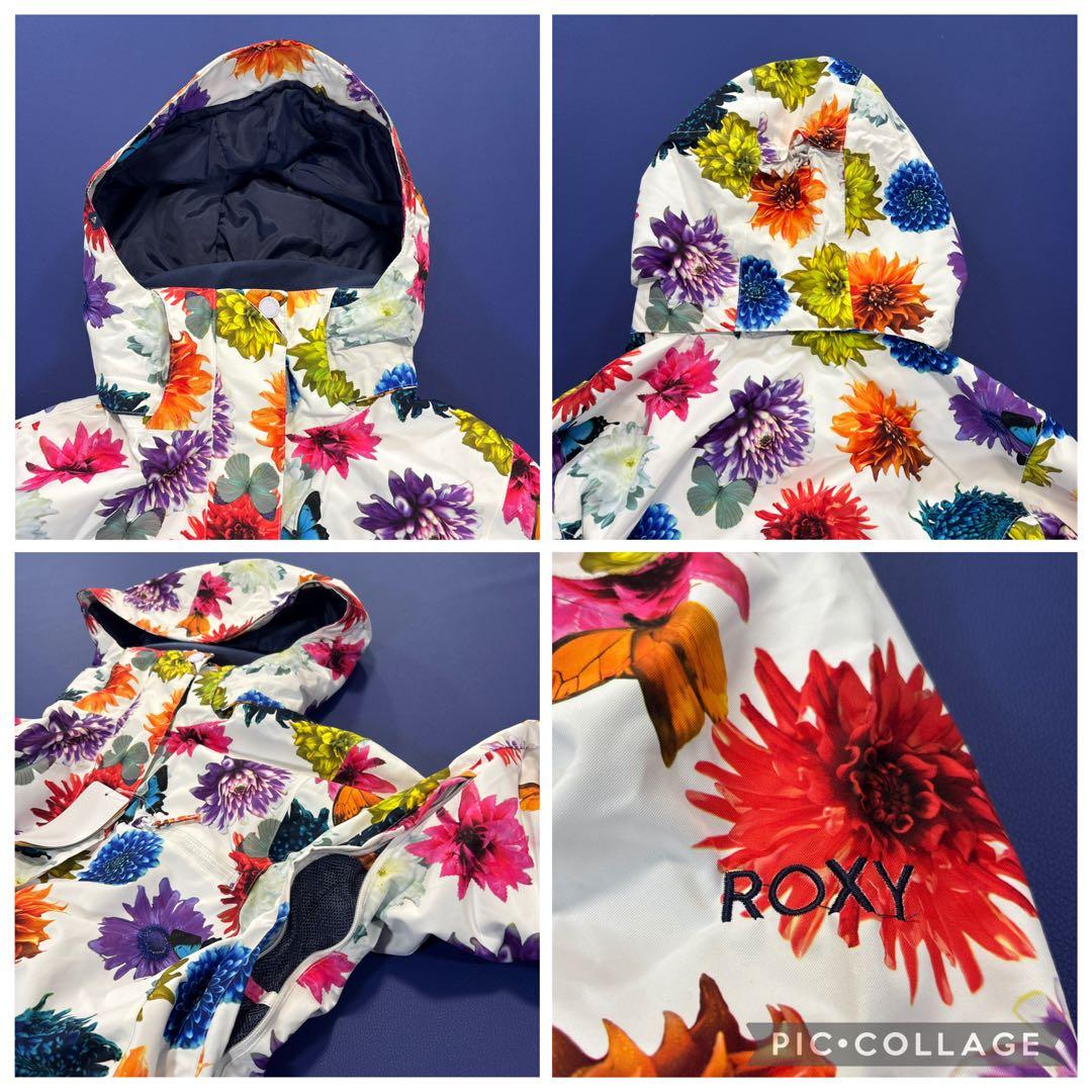 未使用❗️ ROXY 蜷川実花コラボ　スノボジャケット　ホワイト　花柄　総柄　M
