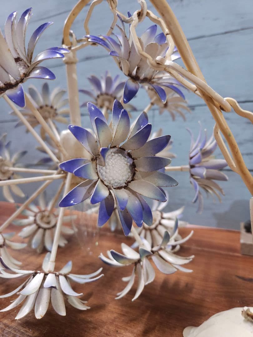 フランスアンティーク ペンダントライト 花モチーフ トールフラワー 1灯