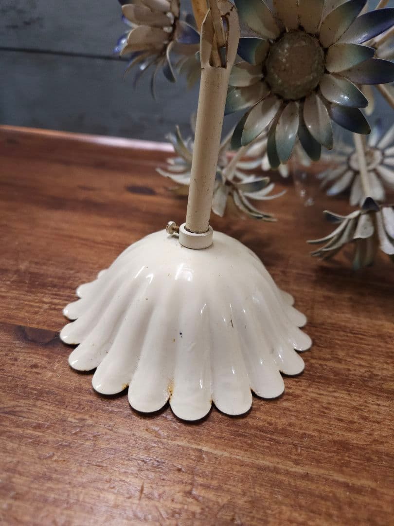 フランスアンティーク ペンダントライト 花モチーフ トールフラワー 1灯