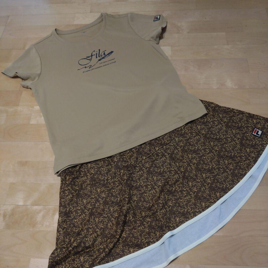 FILA　スコート未使用タグ付➕️Tシャツ　上下２点セット　テニスウエア『XL』