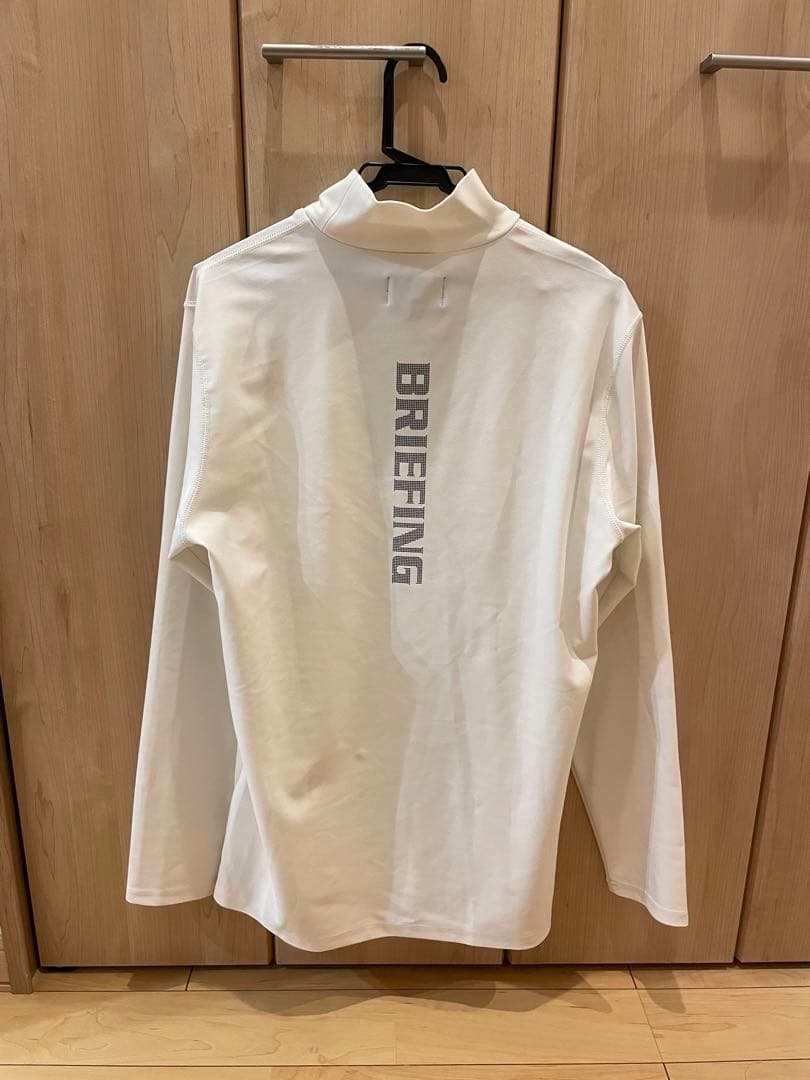 BRIEFING ブリーフィング　タートル（ハイ）ネックシャツ ホワイト