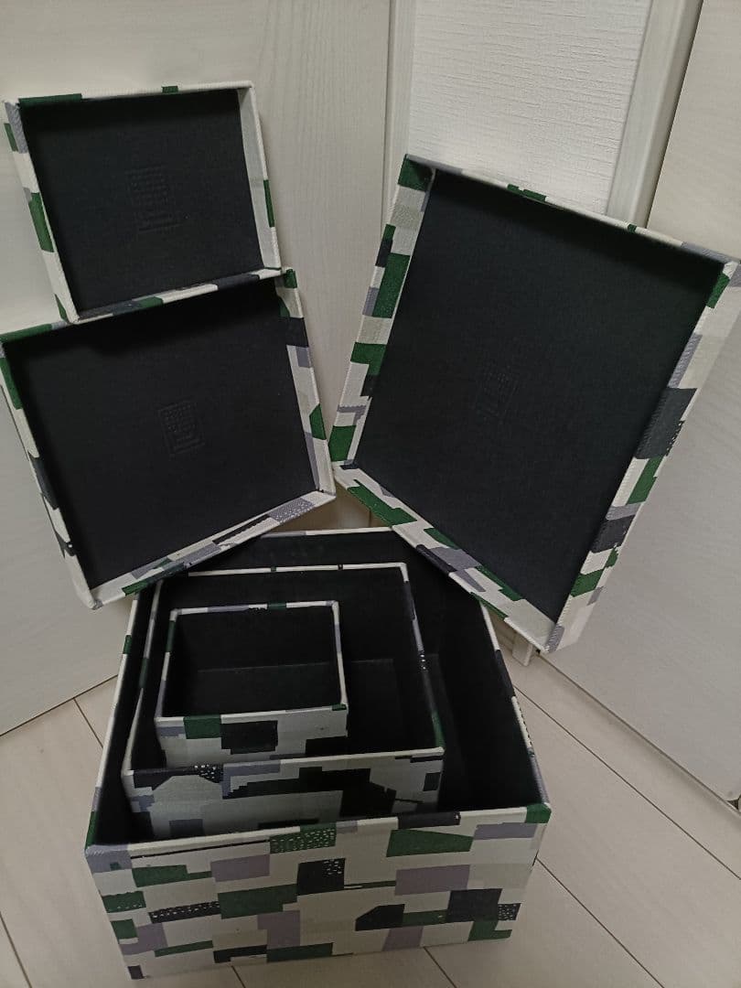 本日のみ10000円お値下げ ミナペルホネン　ファブリックボックス　大中小３個