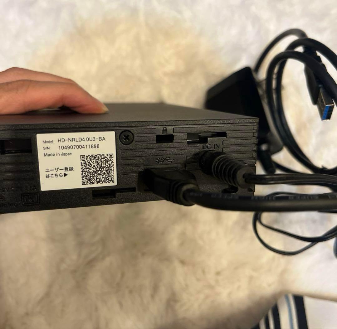 4TB BUFFALO 外付けHDD HD-NRLD4.0U3-BA