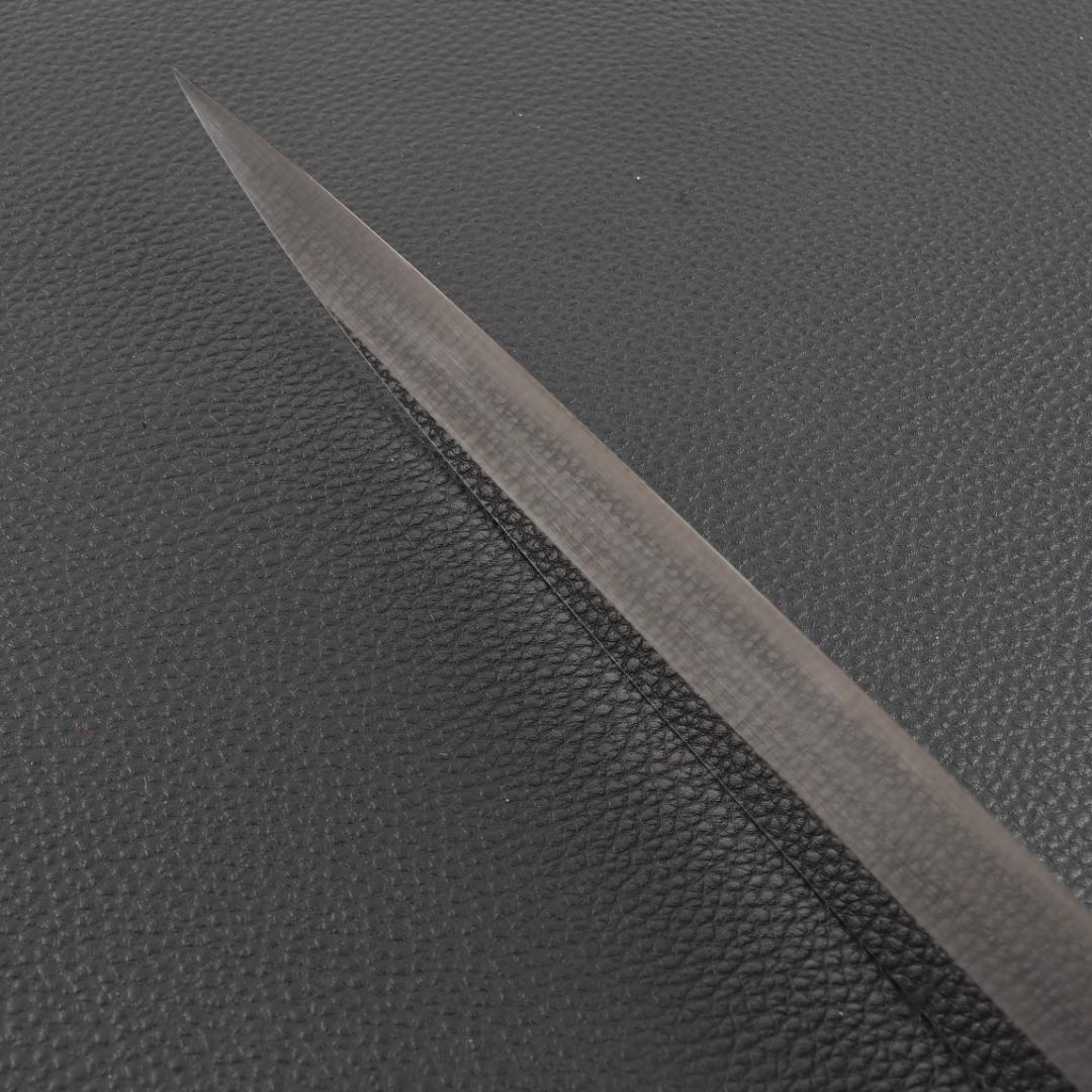 11111フグ引 柳刃包丁 尺寸 鏡面仕上げ 刃は究極の切れ味 黒檀黒水牛八角柄