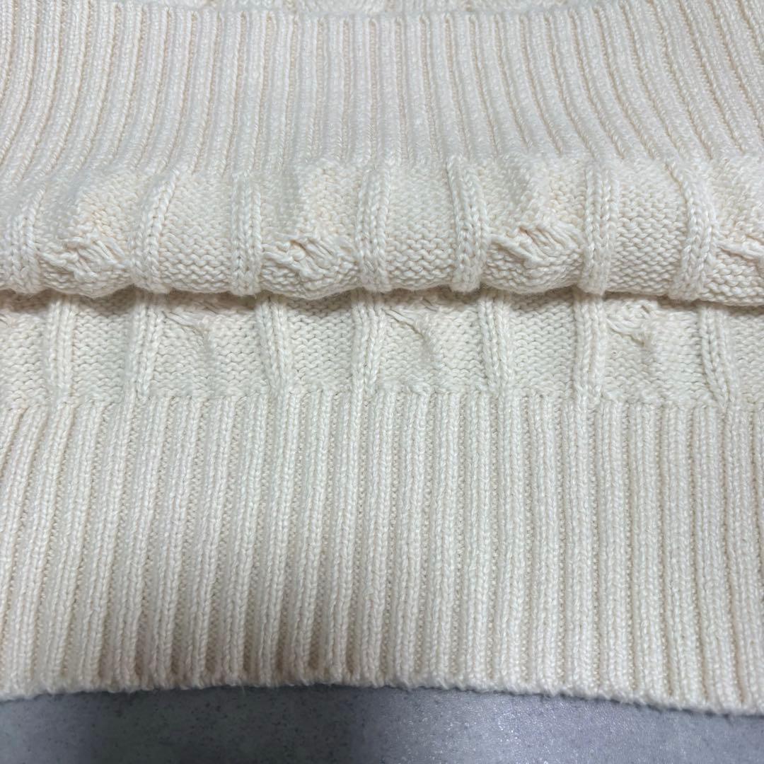 POLO RALPH LAUREN ハーフジップ ケーブルニット コットン M