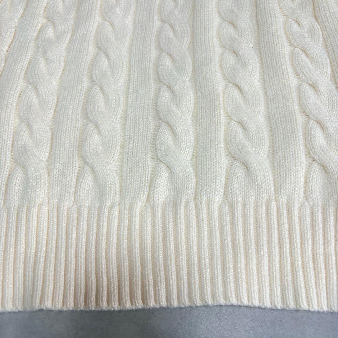 POLO RALPH LAUREN ハーフジップ ケーブルニット コットン M