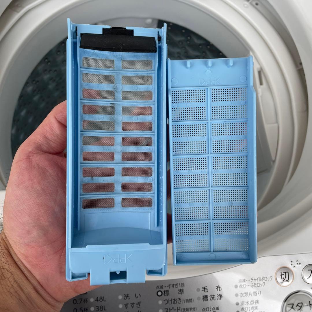 TOSHIBA 洗濯機 5kg AW-5G9(W) 2021年製 分解洗浄済み