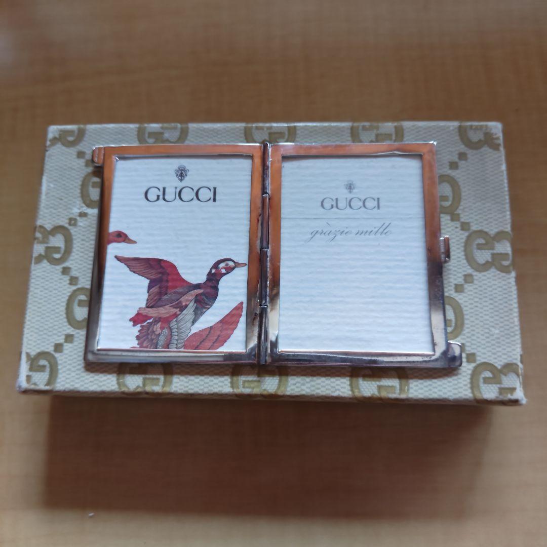 【貴重】グッチ　ヴィンテージ　シルバー　ミニ・フォトスタンド　イタリア製　写真立
