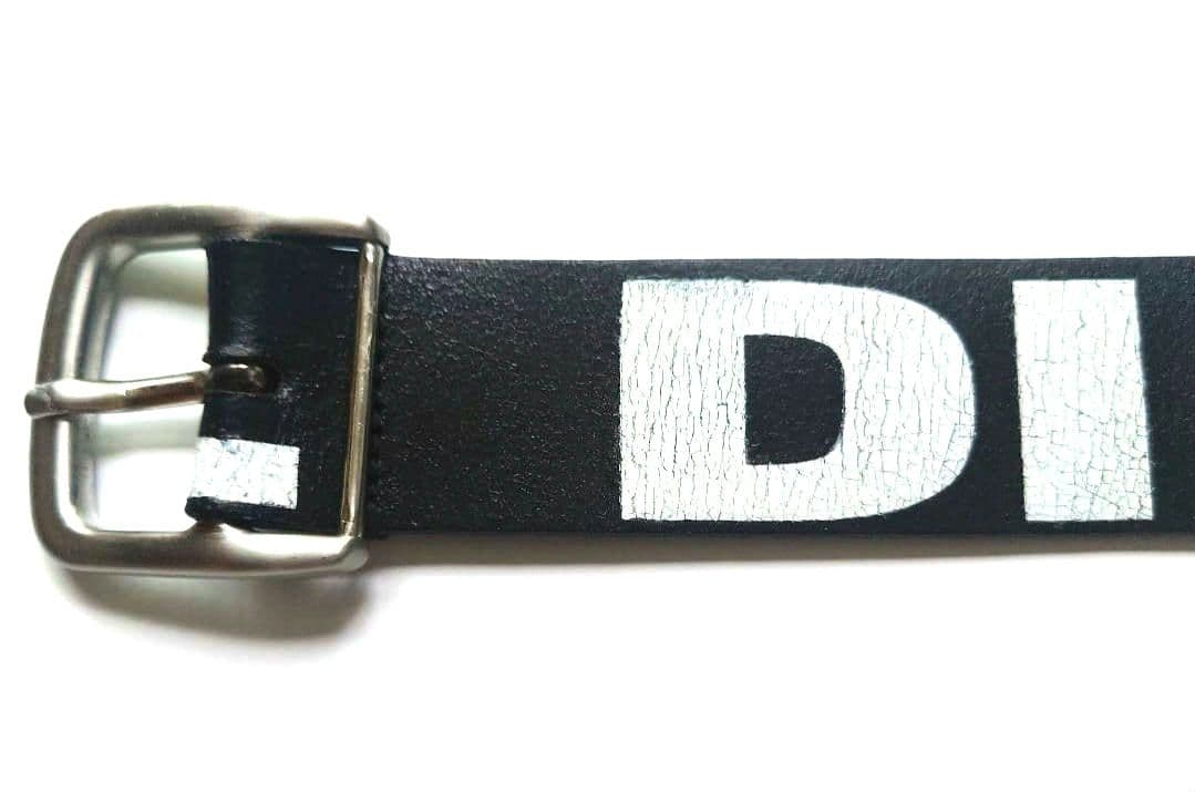 ​【美品】DIESEL ディーゼル ロゴ ベルト ブラック/ホワイト CM80