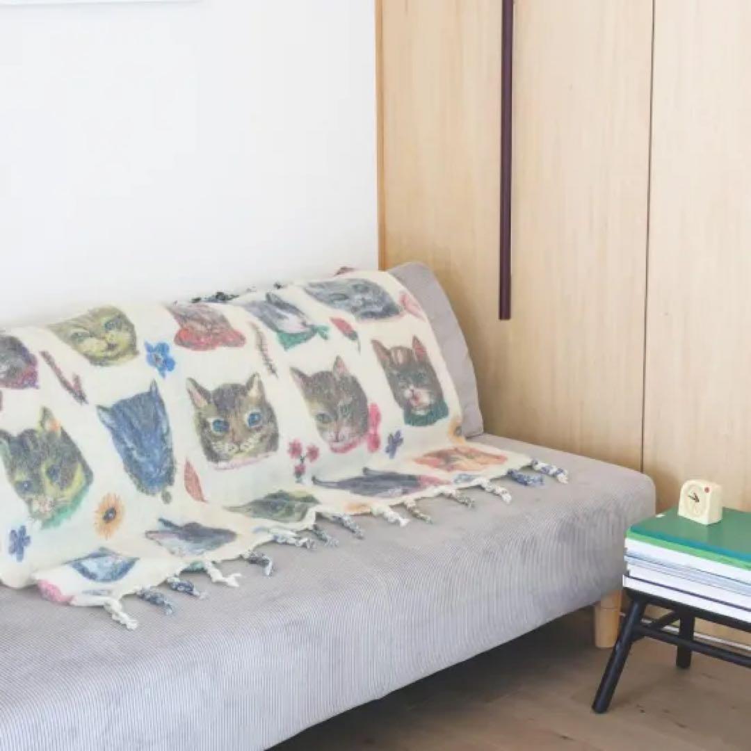 新品　ナタリーレテ　シャギー ブランケット　キャット　猫　ねこ　ネコ