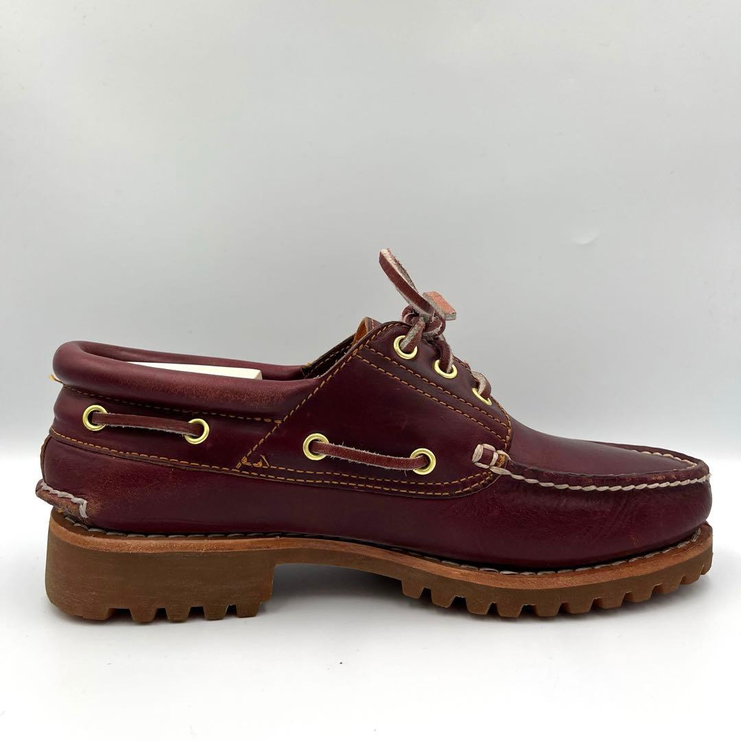 【美品】Timberland　モカシン25cm デッキシューズ3eye