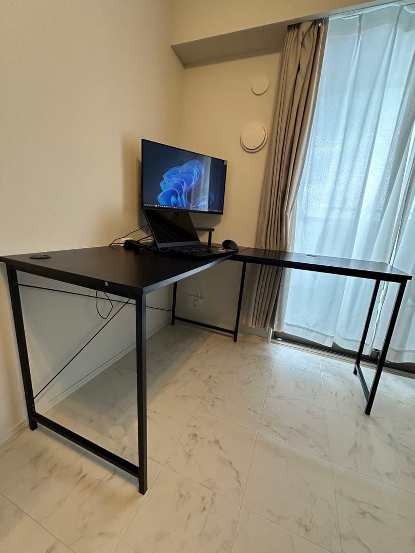 L字型デスク 黒