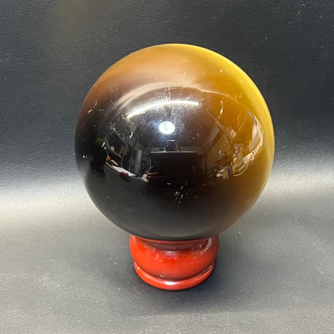 〇J⑥1059 キャッツアイ タイガーアイ 丸玉 パワーストーン 2点まとめ