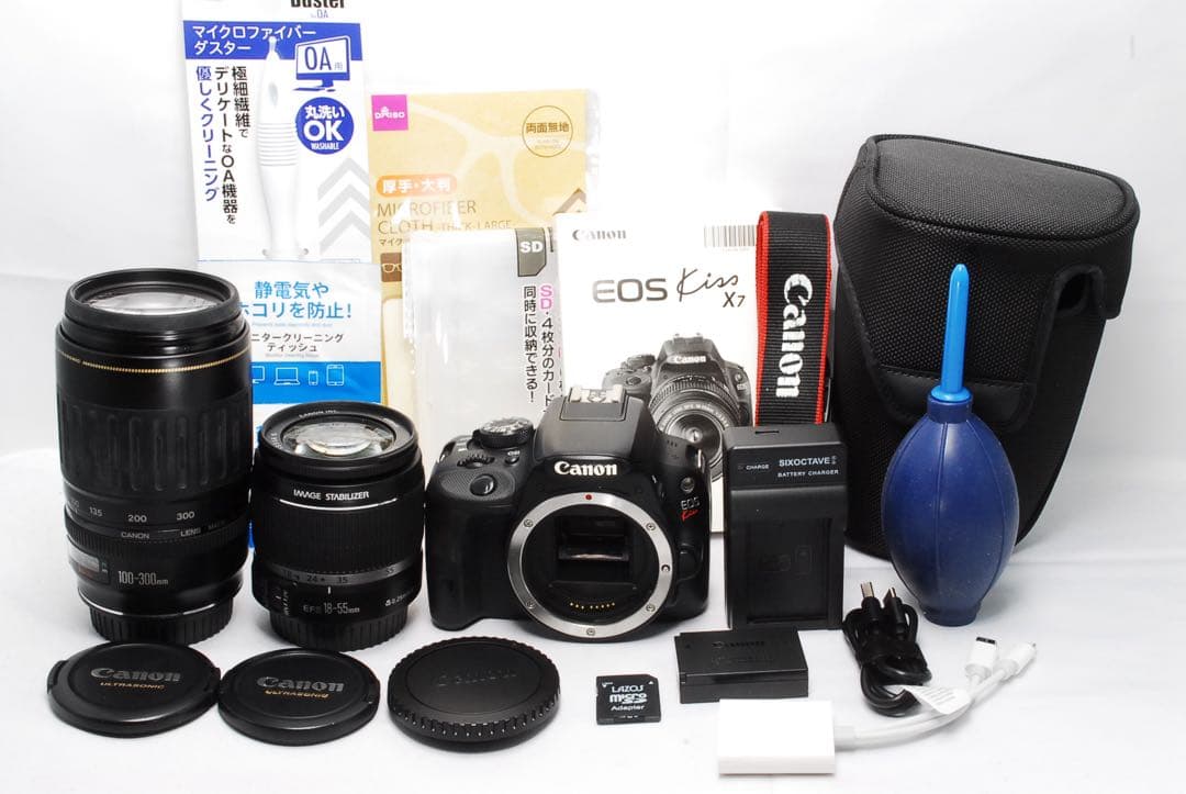 超軽量✨高画質✨Canon Kiss X7✨スマホ転送OK✨ダブルレンズ✨美品✨