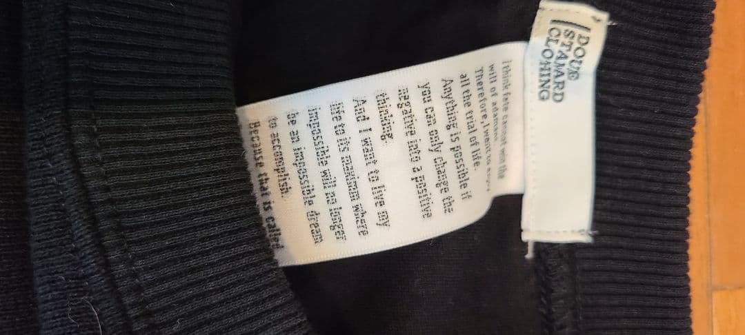 ダブルスタンダードクロージング★変形こなれスウェット★ブラック