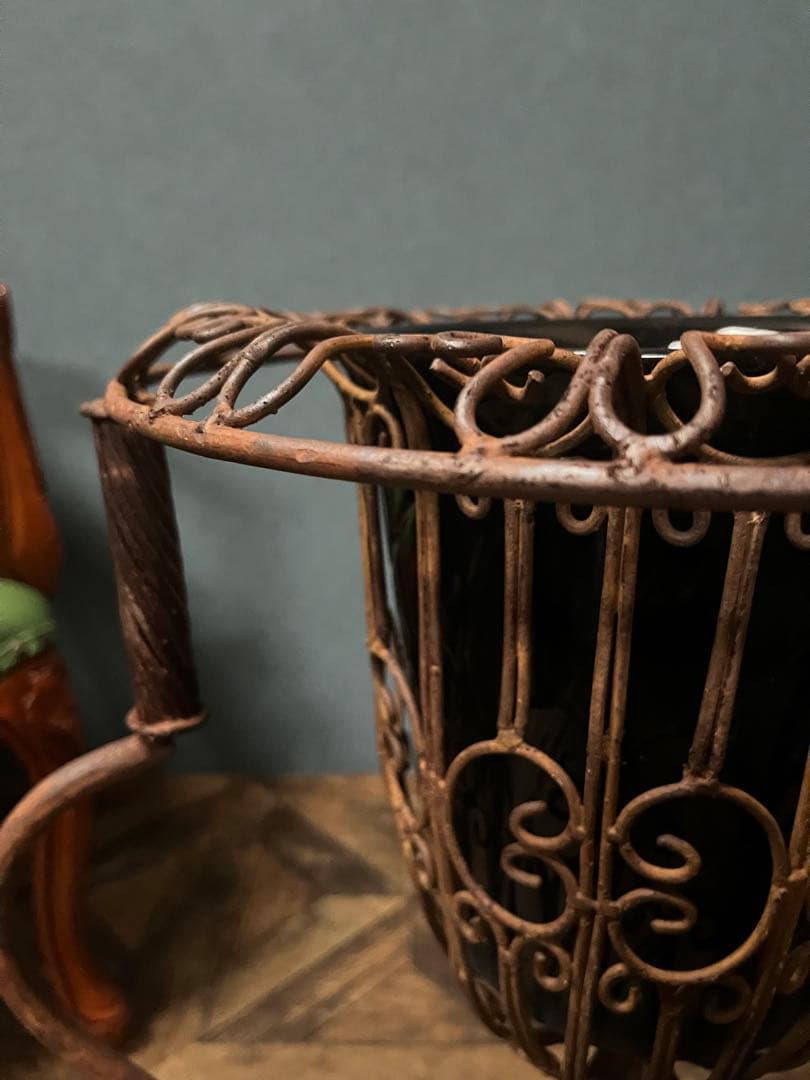 アイアン 猫脚 プランター 受鉢 インテリア ガーデン アンティーク