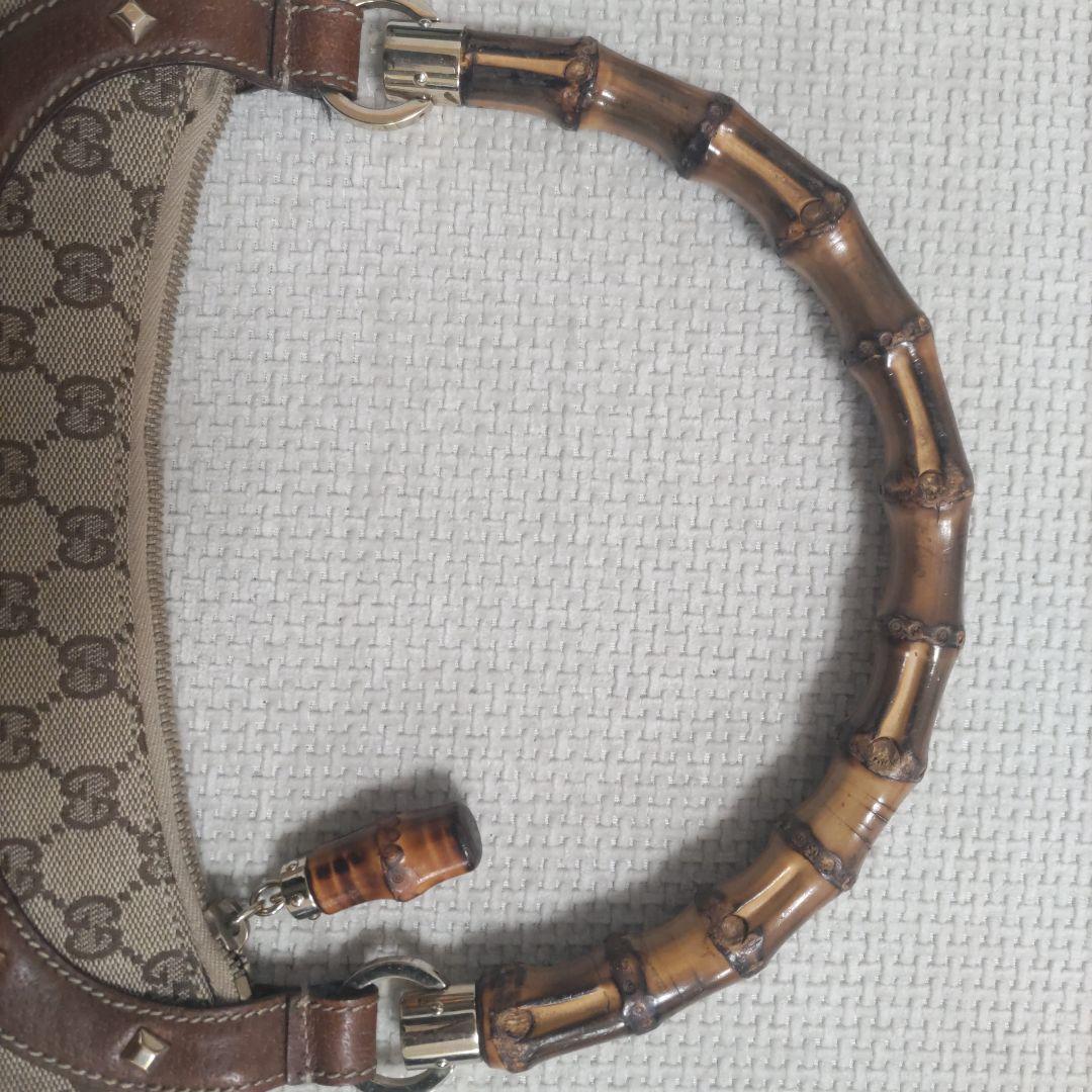 GUCCI GGパターン ハンドバッグ バンブーハンドル
