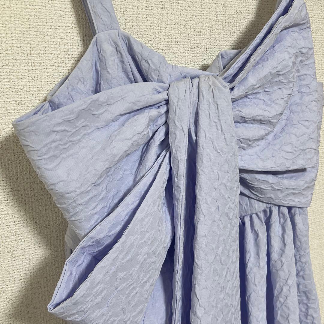 FRAY I.D ペプラムリボントップス ブルー