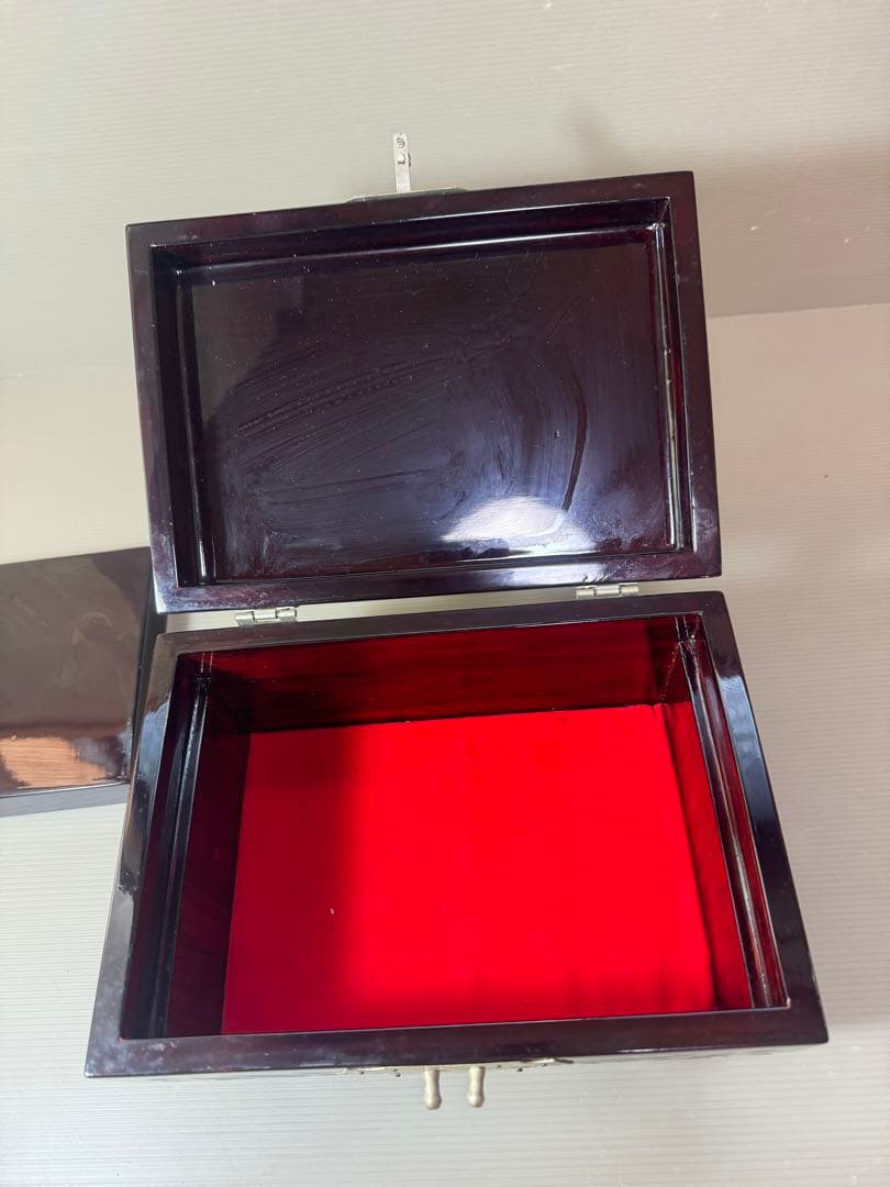 2794 螺鈿細工 花鳥　宝石箱 小物入れ 漆器 アクセサリーケース